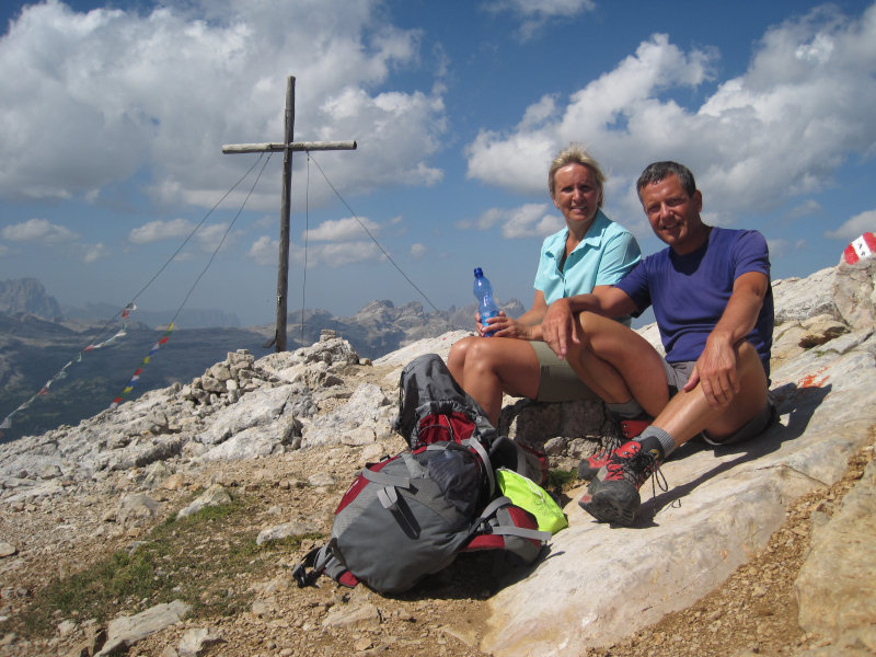 Steffi und Uli am Gipfel des Heiligkreuzkofels