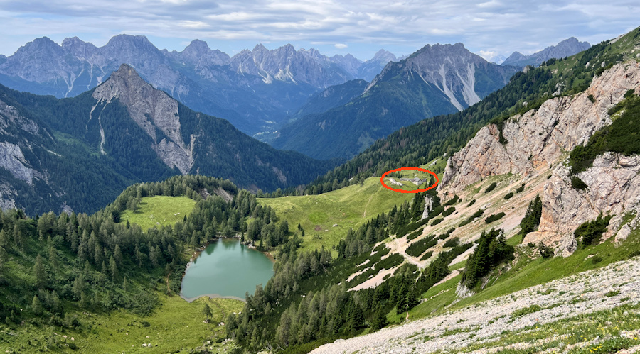 Lago Bordaglia und Casera Bordaglia di sopra