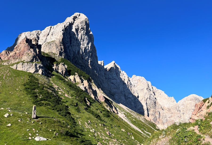 Wolayerseehütte Blick zum Seekopf