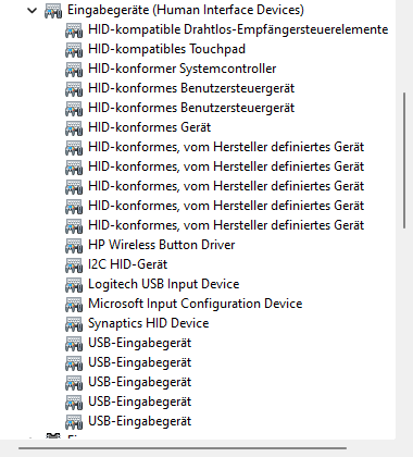 Eingabegeräte im Geräte-Manager
